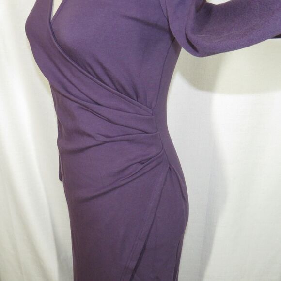 OGL MaxWarm Cozy Surplice Faux Wrap Long Sleeve Midi Dress Size Small - Picture 2 of 13
